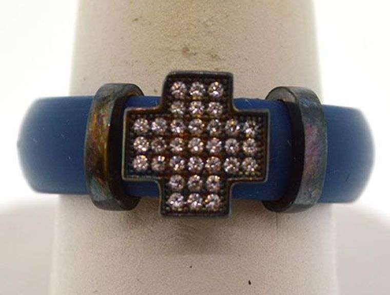 Preciosa Blue Silicone Ring