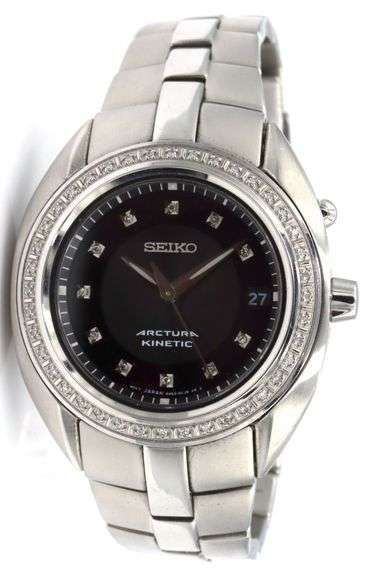 Seiko diamond Arctura Kinetic watch