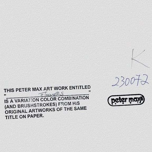 "Abstract Flower" by Peter Max