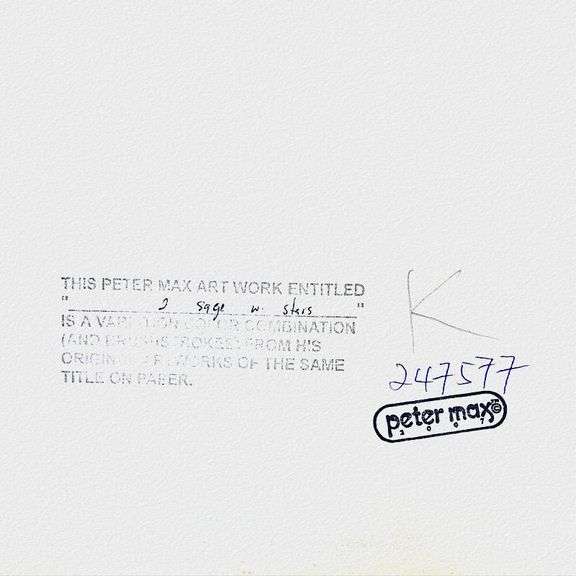 "2 Sages with Stars" by Peter Max