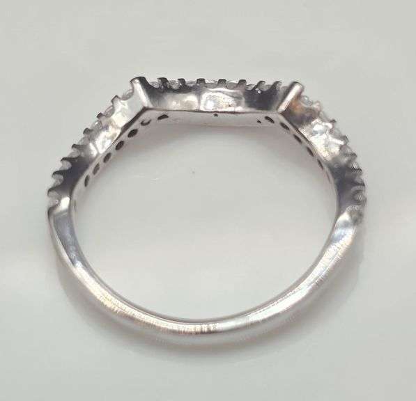 14 Kt. White Gold Plate, 2.65 Ctw Stackable Fire Moissanite Ring Set