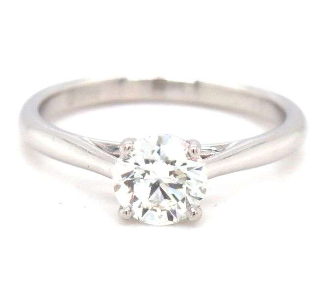 Platinum 0.60ct round brilliant cut silitaire diamond ring