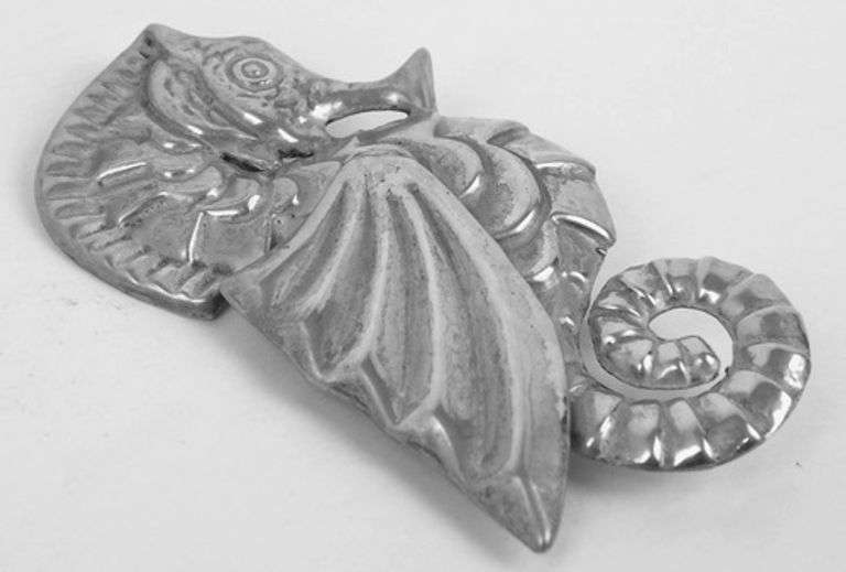 Vintage Mexico Silver Large Seahorse Pin