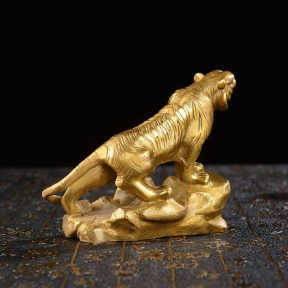 Feng Shui Brass Tiger Lucky Wealth Symbol