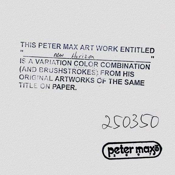"New Horizon" by Peter Max