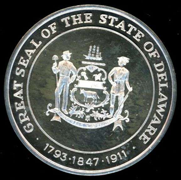 1965 Proof Delaware State Capital Silver Medal