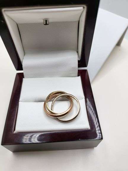 Very fine 18k gold hand made triple ring, 5gr, size: 3.5