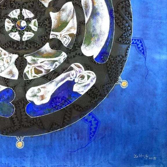 "Ashtamangala Dravya - Wheel" by Lu Hong