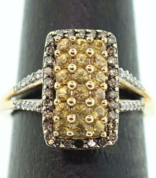 14KT SOLID YELLOW GOLD AND DIAMOND RING