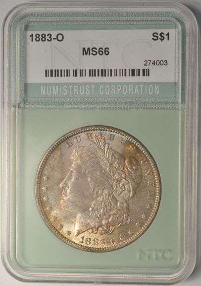 1883-O Morgan Silver Dollar NTC MS66