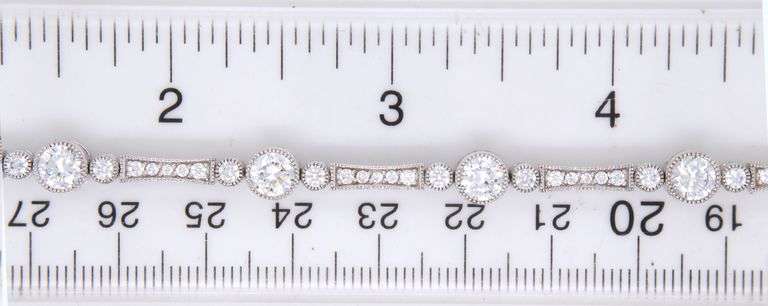 925 Sterling silver Cubic zirconia 7 inches bracelet