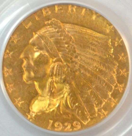 Great color Choice BU 1929 $2.50 Indian Gold Piece. PCGS MS63