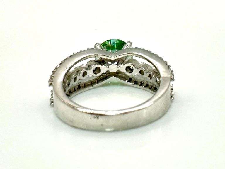 Sparkling 2.68 Ct Blue Ice Fire Moissanite Ring
