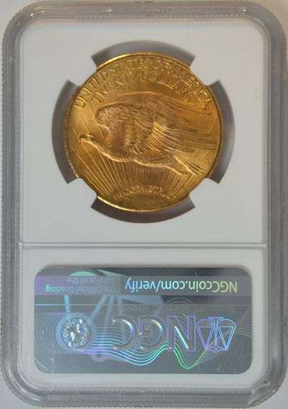 Blazing Gem BU 1928 St. Gaudens $20 Gold Piece. NGC MS65