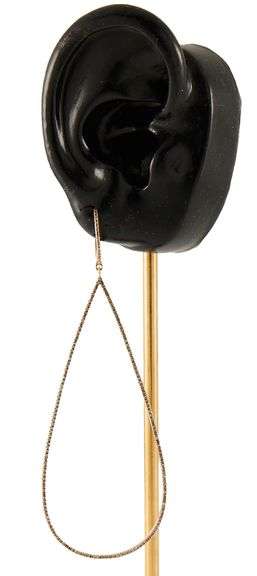 1.75ctw Top Light Brown Diamond Large Open Tear Drop Earrings in 18K