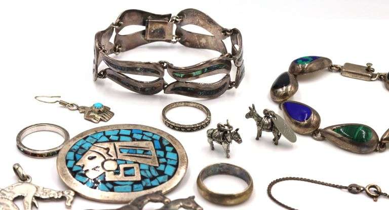 Big group lot of vintage 925 sterling silver mixed jewelry