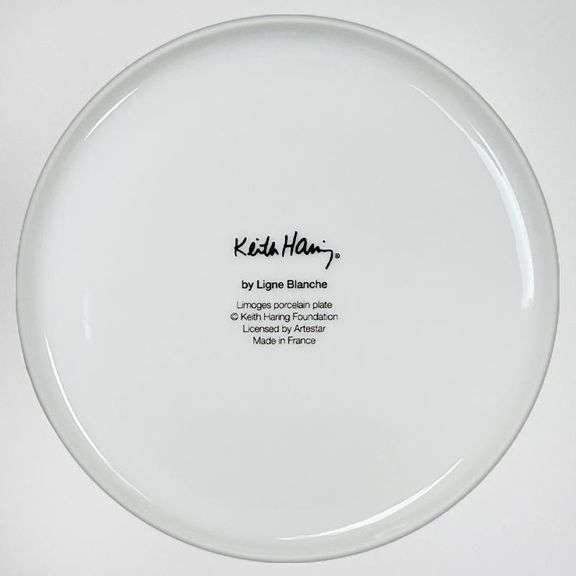 "Red on White" by Keith Haring (1958-1990)