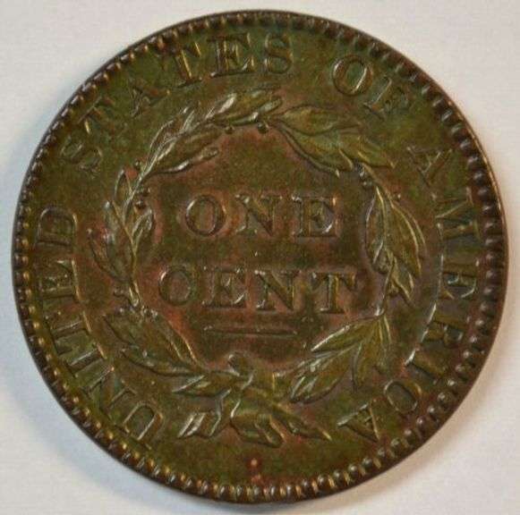 Very attractive and scarce 1822 Coronet Large Cent in AU