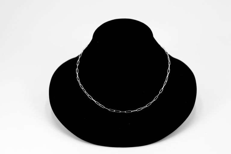 Sterling Silver Paperclip Rolo Link Chain 3mm Solid 925 Italy Necklace 20"