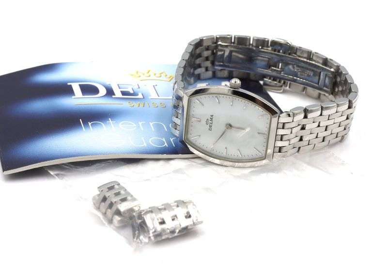 Delma quartz white dial watch