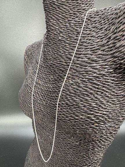 14k White Gold Solid Franco Wheat Rope Chain 1mm Necklace 30"