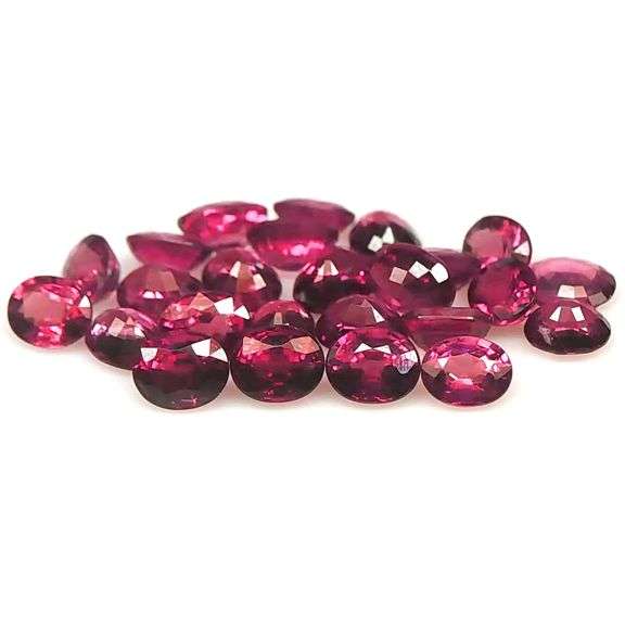 Top violet pink! 11.89ct UNTREATED Rhodolite Garnet set!