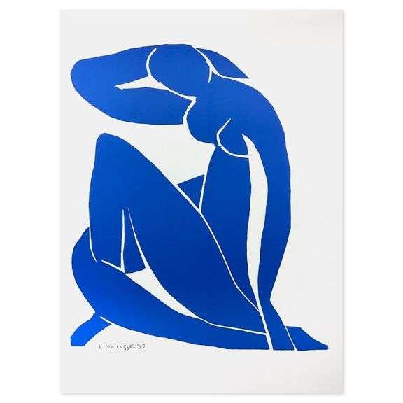 "Nu Bleu II" by Henri Matisse 1869-1954 (After)