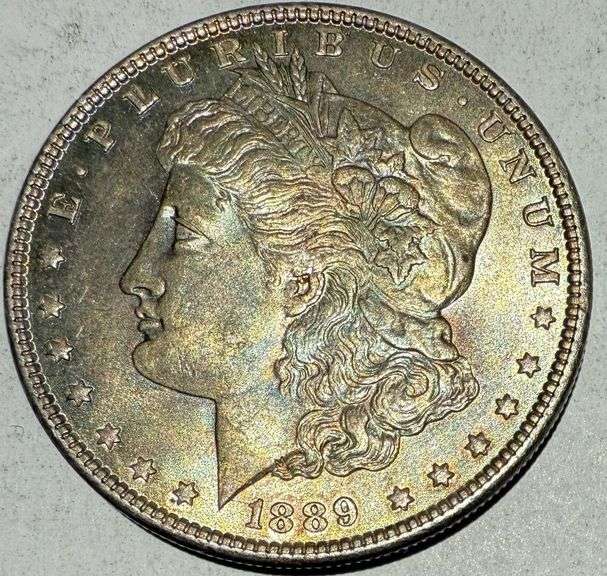 1889 Toned Unc Morgan Dollar