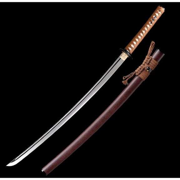 Handmade Katana Samurai Sword Clay-Tempered Steel Blade