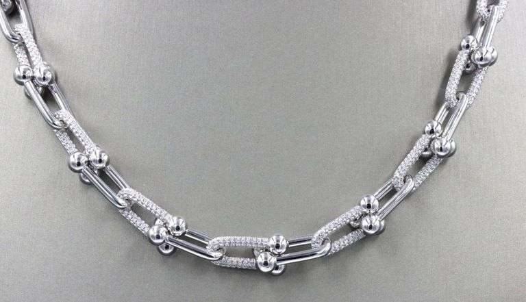 925 Sterling silver U style chain necklace