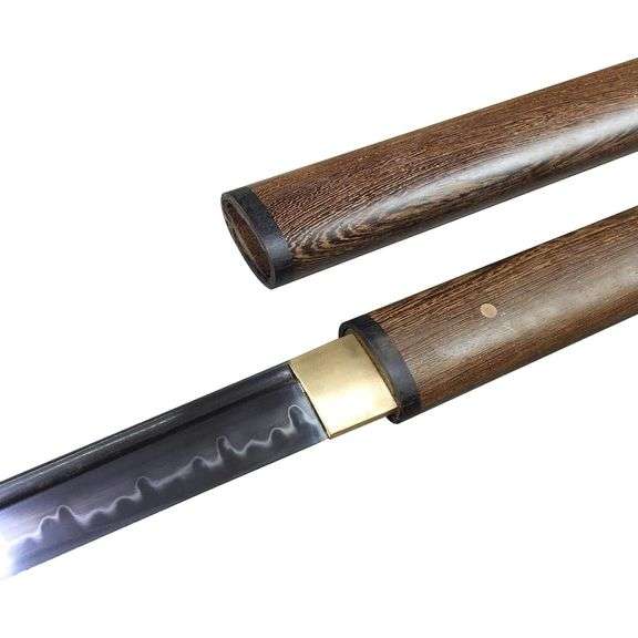 Handmade Shirasaya Katana Full Tang with Visible Hamon