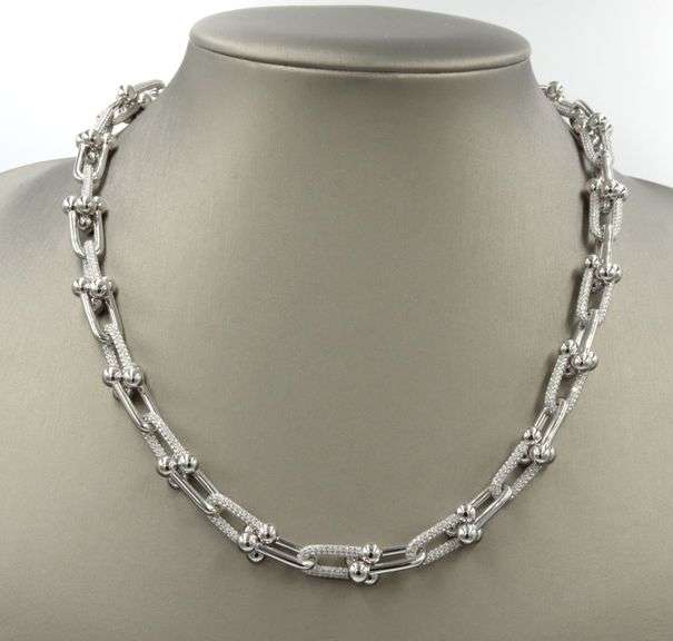 925 Sterling silver U style chain necklace