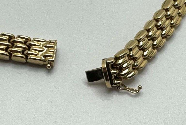 Stunning 18kt Yellow Gold Italian Link Necklace - 60 Grams, 16.5 Inches of Fine Craftsmanship