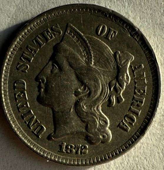 Sharp 1872 3 Cent Nickel