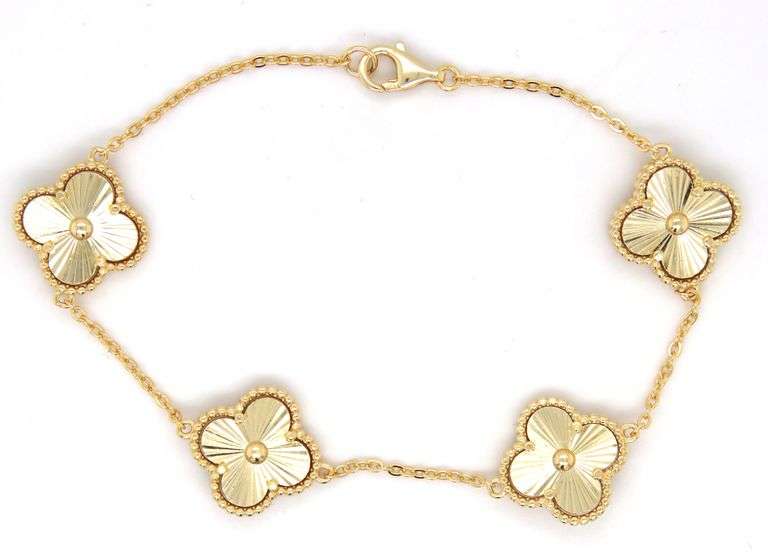 925 Sterling silver 4 clover bracelet