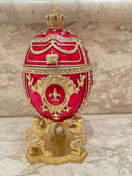 Royal 24kt Gold Egg with Austrian Crystals
