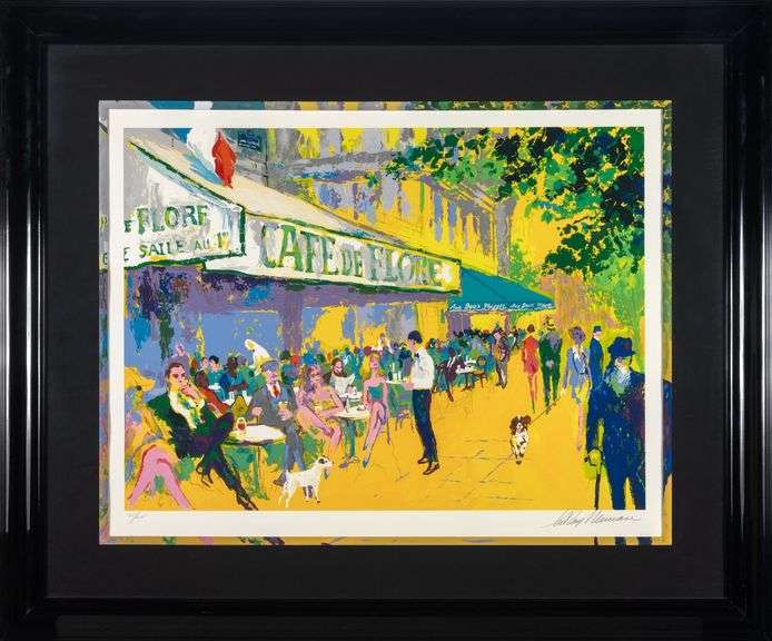 Limited Edition LeRoy Neiman Signed French Cafe Serigraph