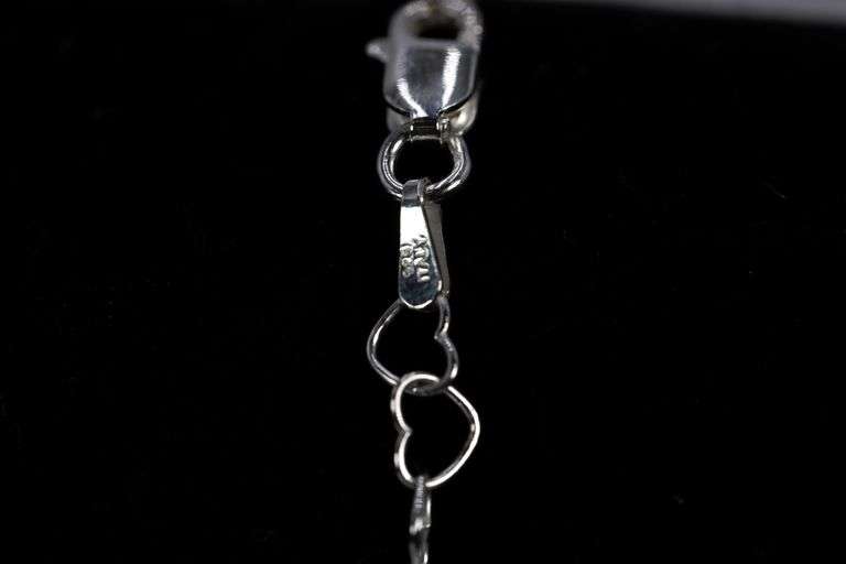 Sterling Silver Italian Love Heart Chain 4mm Solid 925 Italy Infinity Promise Bracelet Anklet 9"