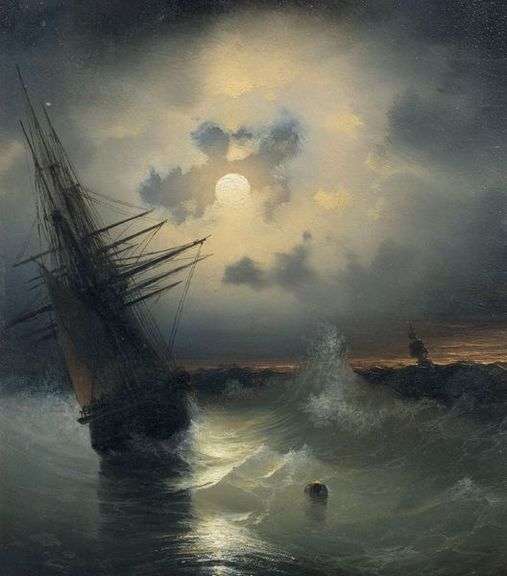 Highly Collectible After Ivan Konstantinovich Aivazovsky One of a kind oil on Canvas signed by the a