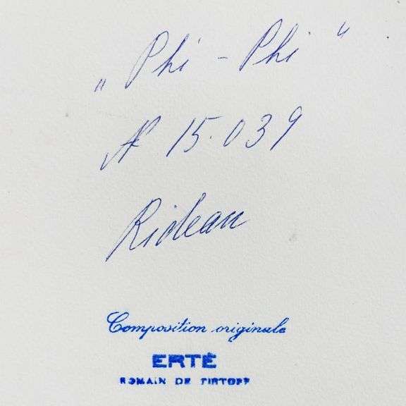 "Phi-Phi, Rideau - Phidias - Premier Acte Fait pour les Bouffes-Parisiens, 17 Mars 1957" by Erte (18