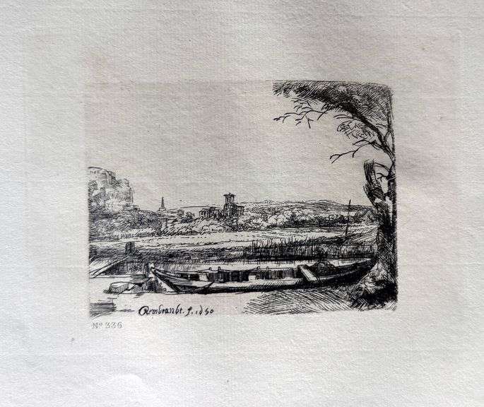 Extremely Rare and Collectible Antique Etching After Rembrandt, c. 1880