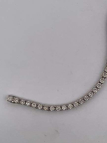 CERTIFIED 14K WHITE GOLD DIAMOND BRACELET