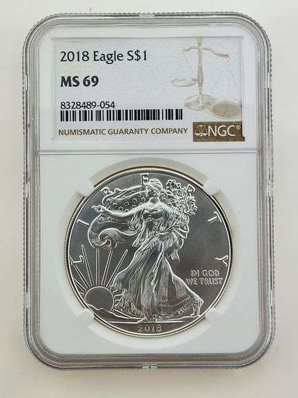 2018 American Silver Eagle, NGC MS69