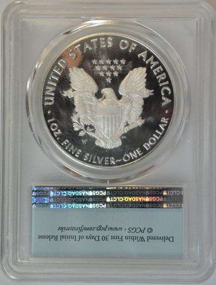 Flawless PCGS PR70DCAM graded 2018-W $1 Silver Eagle. 1st Strike