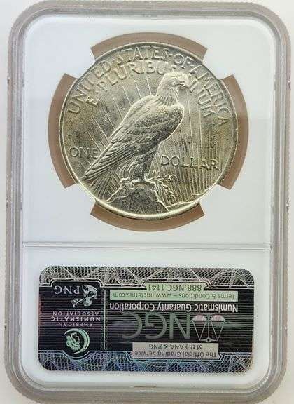 1923 Silver Peace Dollar, NGC MS63