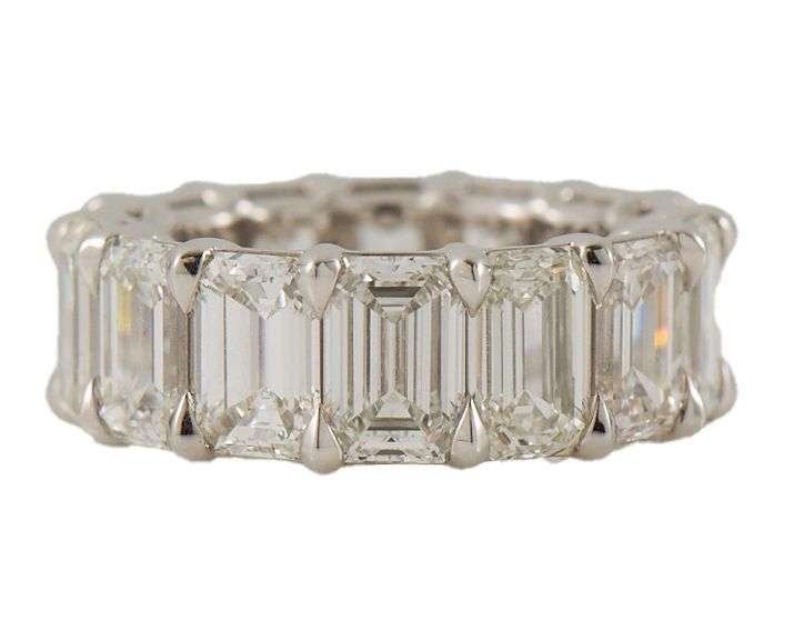 New 14.24ctw European Cut Diamond Eternity Band Ring in Platinum