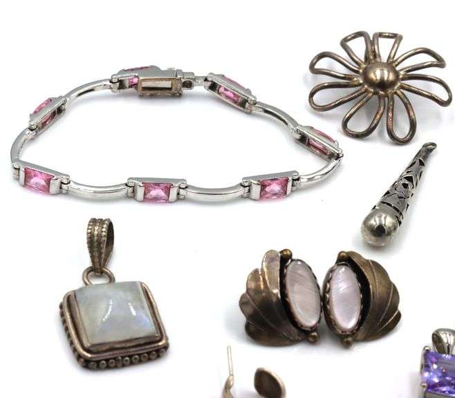 Vintage 925 sterling silver group lot of mis jewelry