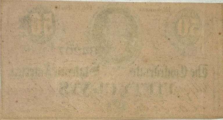 50 Cent Series 1864 Unc CSA Note.