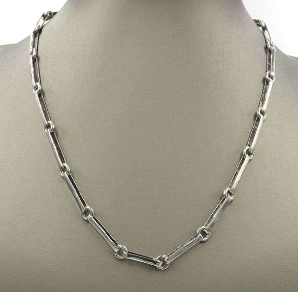 925 Sterling silver fancy link chain necklace