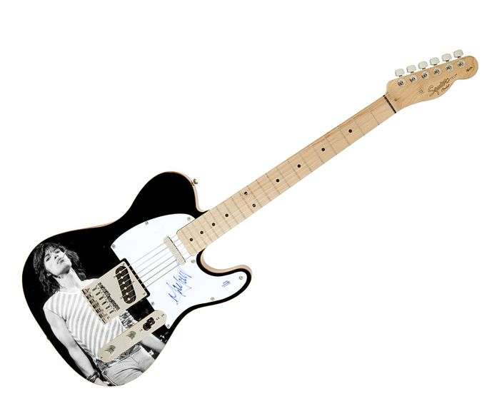 Mick Jagger Autographed Signed Fender Photo Graphics Guitar ACOA
